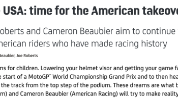 Roberts And Beaubier Featured On MotoGP Website
