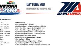 Revised Friday Schedule For Daytona