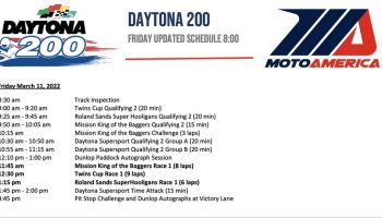 Revised Friday Schedule For Daytona