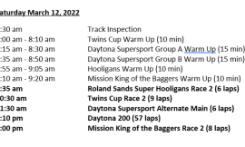 Revised Saturday Schedule For Daytona