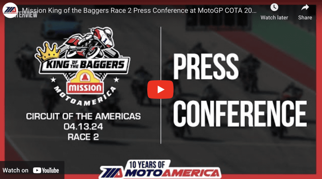 Read more about the article Video: Mission King Of The Baggers Race Two Press Conference