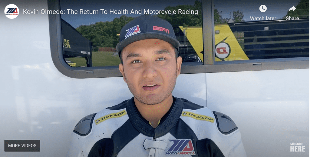 Read more about the article Video: Kevin Olmedo’s Return To Health And Motorcycle Racing