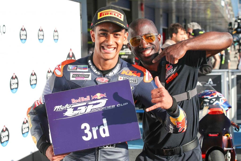 Read more about the article Jerez: Daniel Jr. Podiums In Rookies Cup, Roberts 11th in Moto2