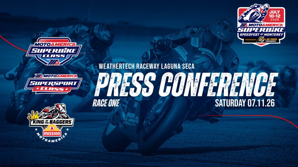Read more about the article Video: Quad Lock Superbike, Supersport, and Mission King Of The Baggers Race 1 Press Conferences From WeatherTech Raceway Laguna Seca