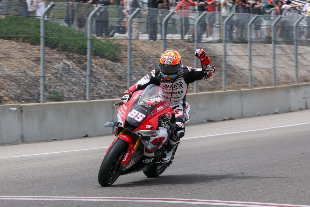 Read more about the article Double Vision In Quad Lock Superbike Race Two At Laguna Seca